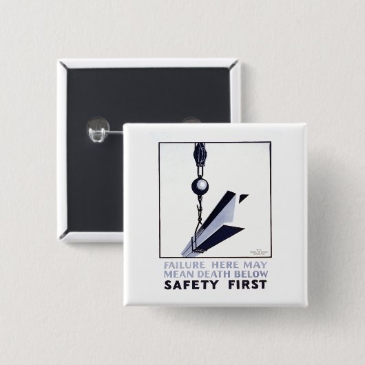 安全第1 缶バッジ (正面&裏面)