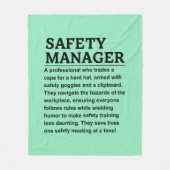 安全管理者 フリースブランケット (正面)