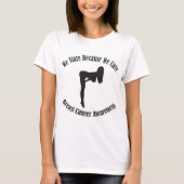 安全緑のこんにちは気力の建築の乳癌Awa Tシャツ (正面)