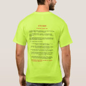 安全緑のヘルメットの免除のティー Tシャツ (裏面)