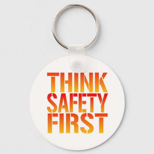 安全考え優先 キーホルダー (正面)