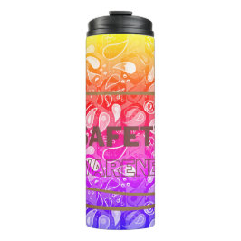 安全認識度赤文字黄縁ど安全 タンブラー