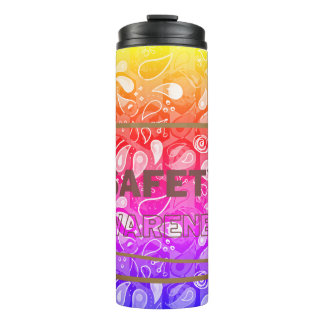 安全認識度赤文字黄縁ど安全 タンブラー