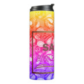 安全認識度赤文字黄縁ど安全 タンブラー (回転左)