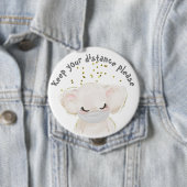 安全象子供コロナソーシャルディスタンス 缶バッジ (インサイチュ)