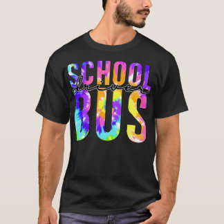 安全運転新学期絞り染めスクールバスDri Tシャツ
