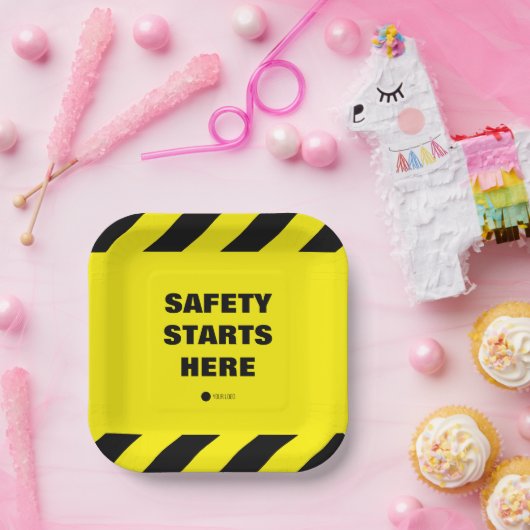 安全開始はこちら安全部局のパーティー ペーパープレート (パーティー)