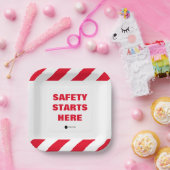 安全開始Fire Department Officeパーティー ペーパープレート (パーティー)