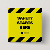 安全開始Safety Business 缶バッジ (正面)