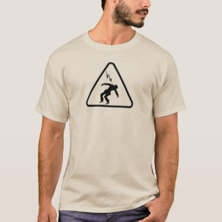 安全電気危険の警告標識-稲妻 Tシャツ