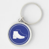 安全靴の青い標識 | Premium Keychain キーホルダー (正面)