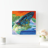 安定させた蝶II スクエア壁時計 (ホーム)