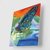 安定させた蝶II スクエア壁時計 (傾斜)