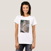 安定させたMeerkatの女性Tシャツ Tシャツ (正面フル)