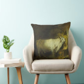 安定したのの白いBull (キャンバスの油) クッション (椅子)