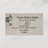 安定したカスタムユーモアに乗る乗馬トレイル 名刺 (正面)
