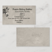 安定したカスタムユーモアに乗る乗馬トレイル 名刺 (正面/裏面)