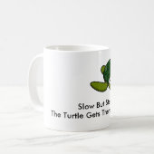 安定したカメの白のマグ遅らせて下さい コーヒーマグカップ (正面左)
