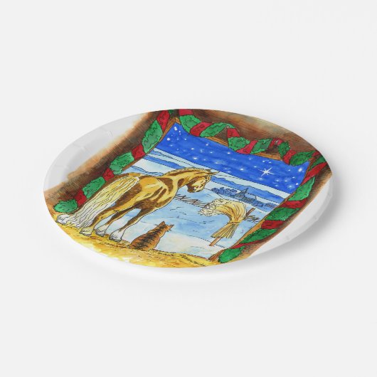 安定したクリスマス ペーパープレート (アングル)