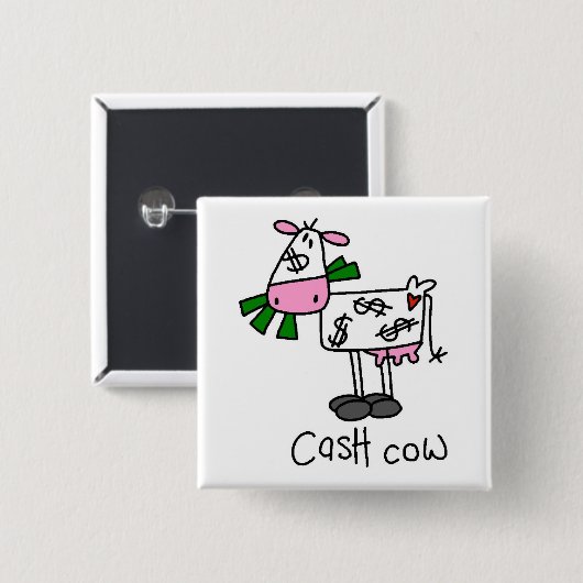 安定した利益源のTシャツおよびギフト 缶バッジ (正面&裏面)