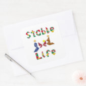 安定した生活 スクエアシール (封筒)