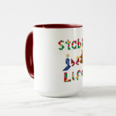 安定した生活 マグカップ (正面左)