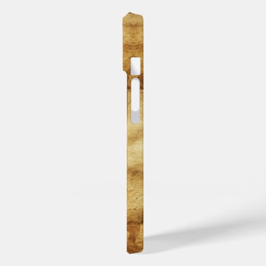 安定した茶色の羊皮紙モノグラムの英国馬 Case-Mate iPhoneケース (裏面 / 左)