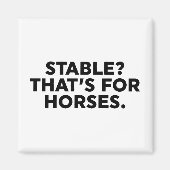 安定した？それは馬のためだ。 マグネット (正面)