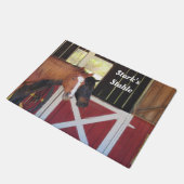 安定パーソナライズされたした馬 ドアマット (アングル)