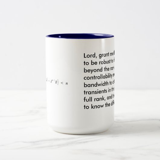 安定性の祈りの言葉のマグ ツートーンマグカップ (中央)