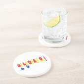 安寧八瀬代!韓国こんにちは!안녕하세요ハングル文字 コースター (側面)