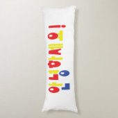 安寧八瀬代!韓国こんにちは!안녕하세요ハングル文字 ボディピロー (正面縦)