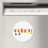 安寧八瀬代!韓国こんにちは!안녕하세요ハングル文字 マグネット (インサイチュ (食洗機))