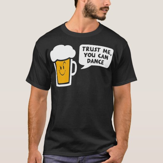 安心してビールを踊れる Tシャツ (正面)
