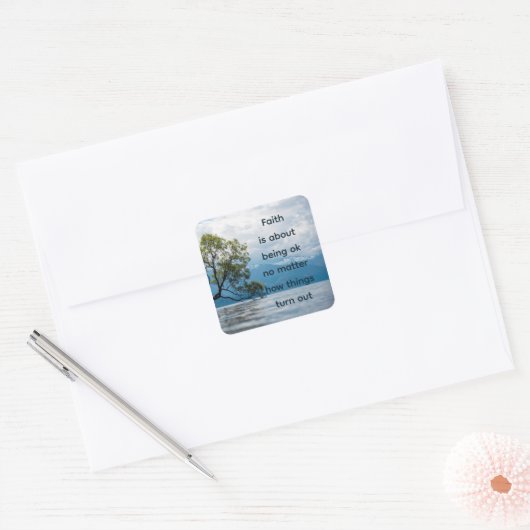 安心して大丈夫という信仰 スクエアシール (封筒)