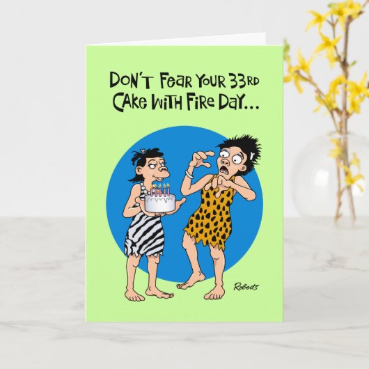 安心33誕生日 カード (黄色い花)