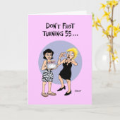 安心55誕生日 カード (黄色い花)