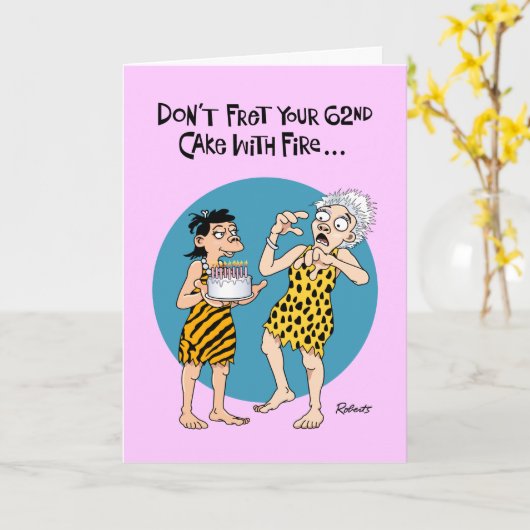 安心62誕生日 カード (黄色い花)