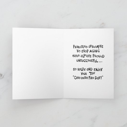 安心71誕生日 カード (内部)