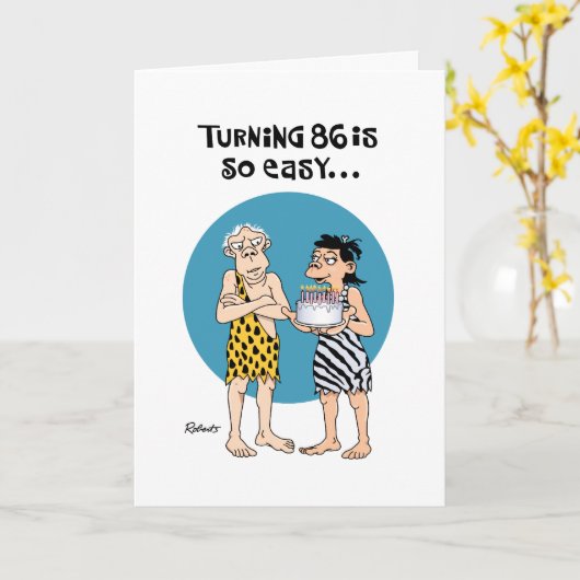 安心86誕生日 カード (黄色い花)