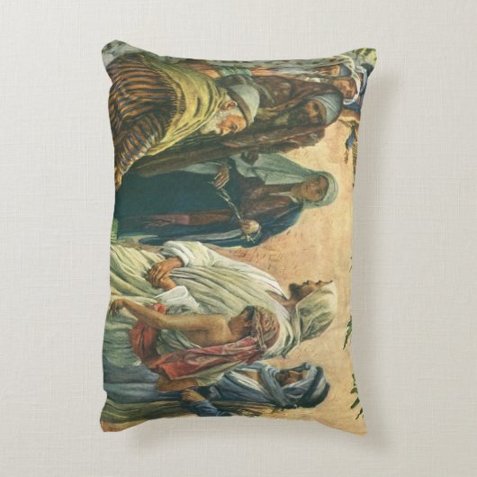 安息日に働く、伝統的な宗教 アクセントクッション (裏面(縦))