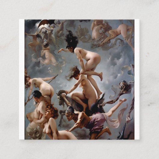 安息日に行く魔女 – Luis Ricardo Falero スクエア名刺 (正面)