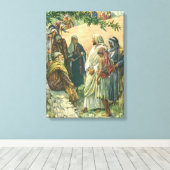 安息日の作業，ヴィンテージ宗教 キャンバスプリント (インサイチュ (ウッドフロア))