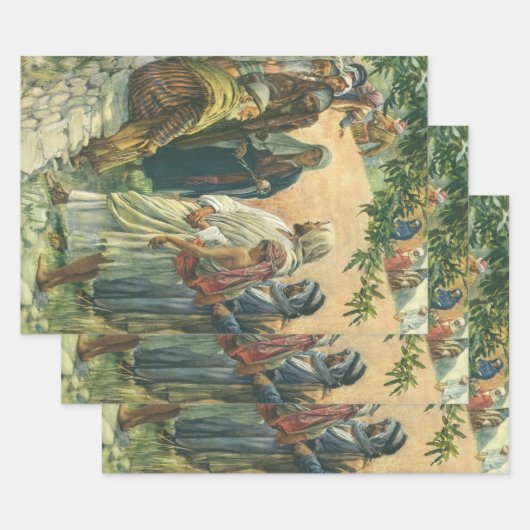 安息日の作業,ヴィンテージ宗教 ラッピングペーパーシート (セット)