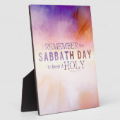 安息日の十戒を覚えなさい フォトプラーク (側面)