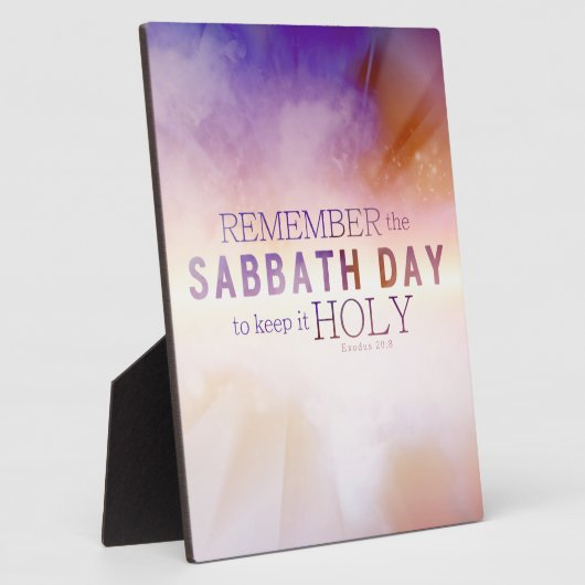 安息日の十戒を覚えなさい フォトプラーク (側面)