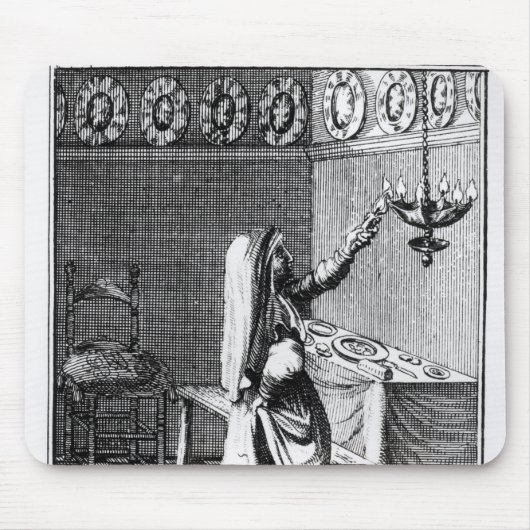 安息日の蝋燭の照明 マウスパッド (正面)