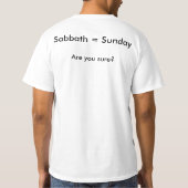 安息日=日曜日か。 Tシャツ (裏面)