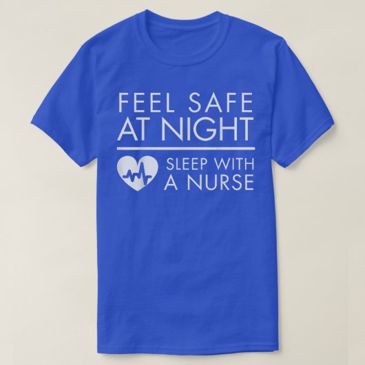 安感じ全な夜の眠りナースとおもしろいかわいいTe Tシャツ (デザイン正面)