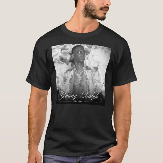 安楽休眠Young Dolph 1985 - 2021必須  Tシャツ (正面)